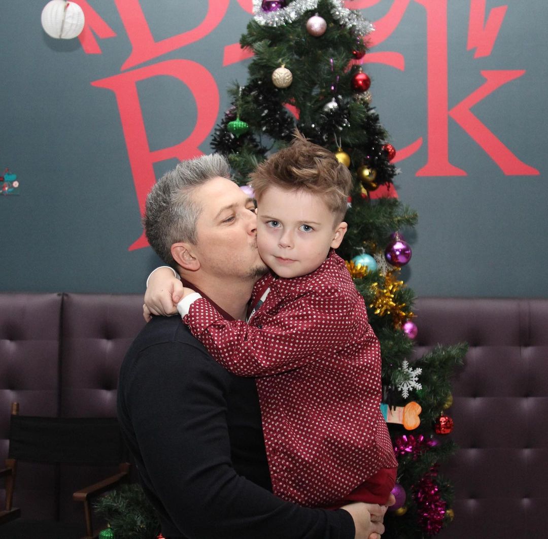 Pedan with his son Marik