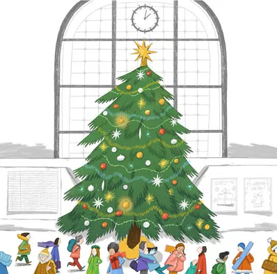 Рождественский дух Центрального ЖД вокзала столицы - 1 - изображение
